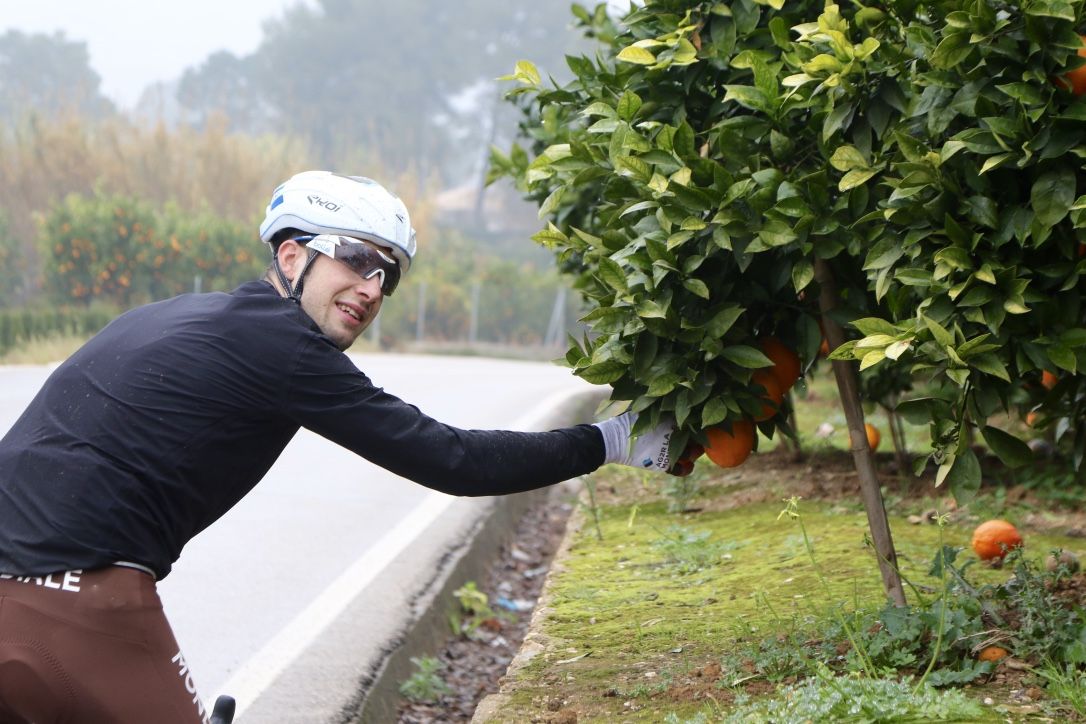 A quick mid-session snack fresh from the tree