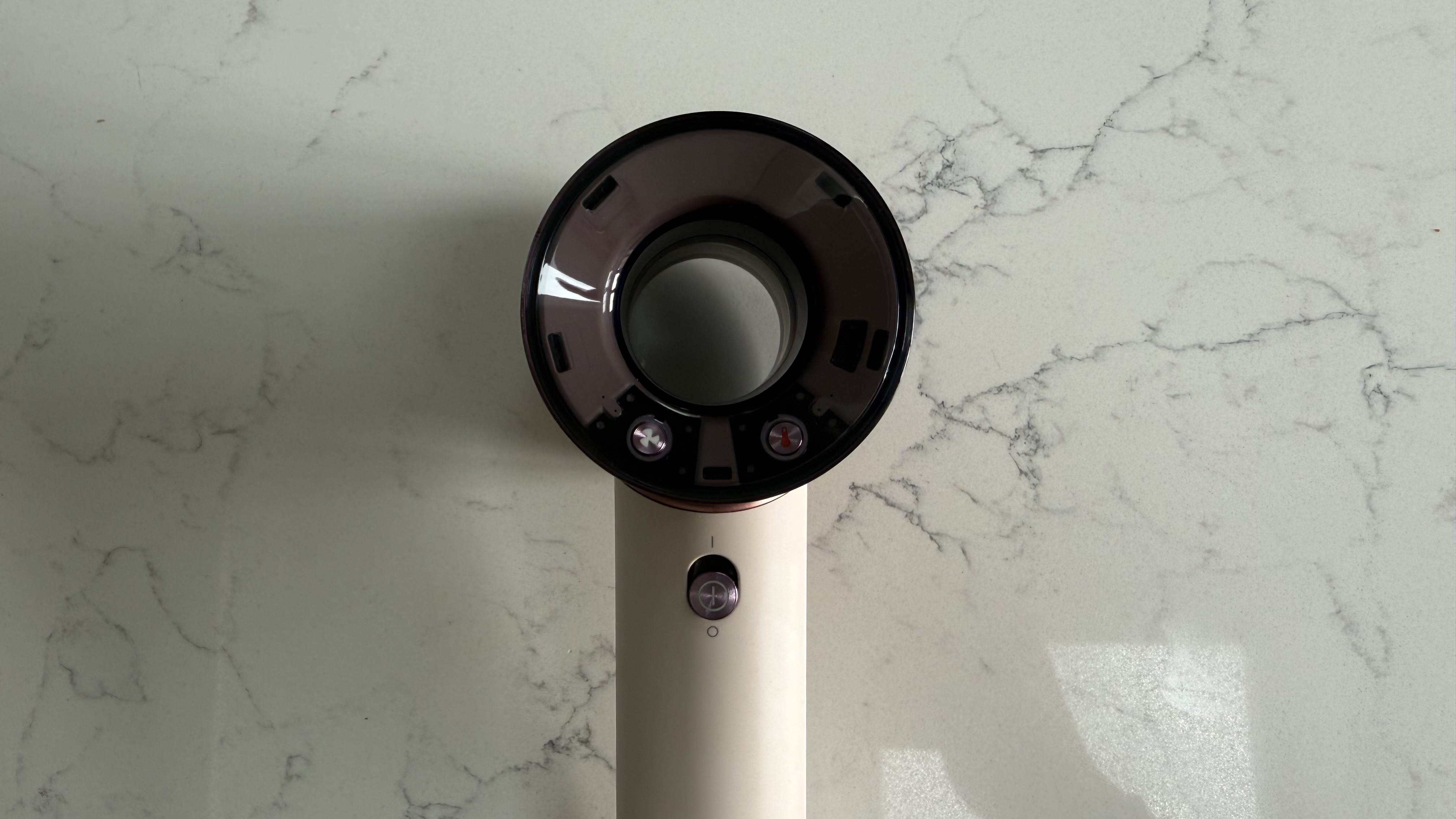 Top-down view of the Dyson Supersonic Travel hair dryer