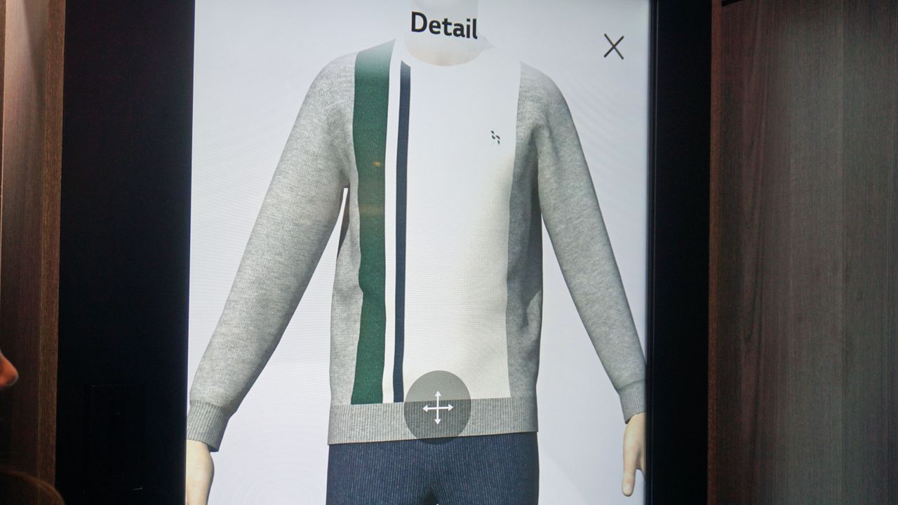 An example of how the clothes appear on the avatar