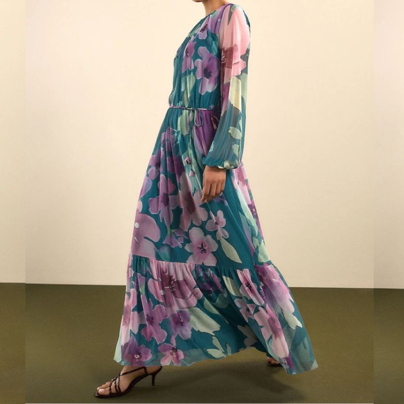 Next, floral maxi dress