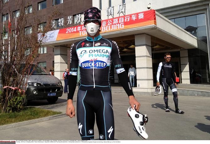 Riders were concerned about air pollution, which was at a high level in Beijing