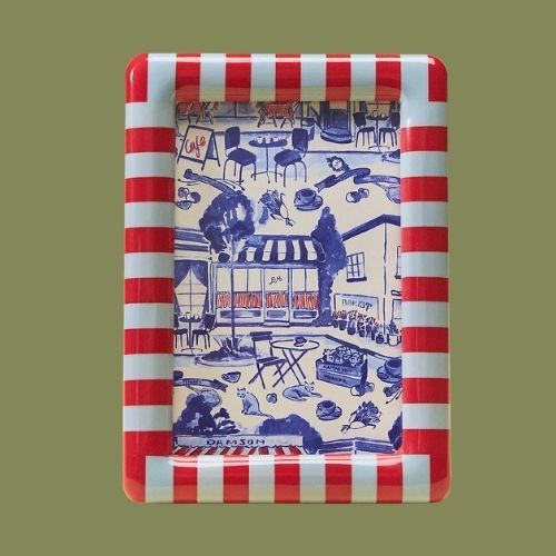 Striped Damson Madder Frame