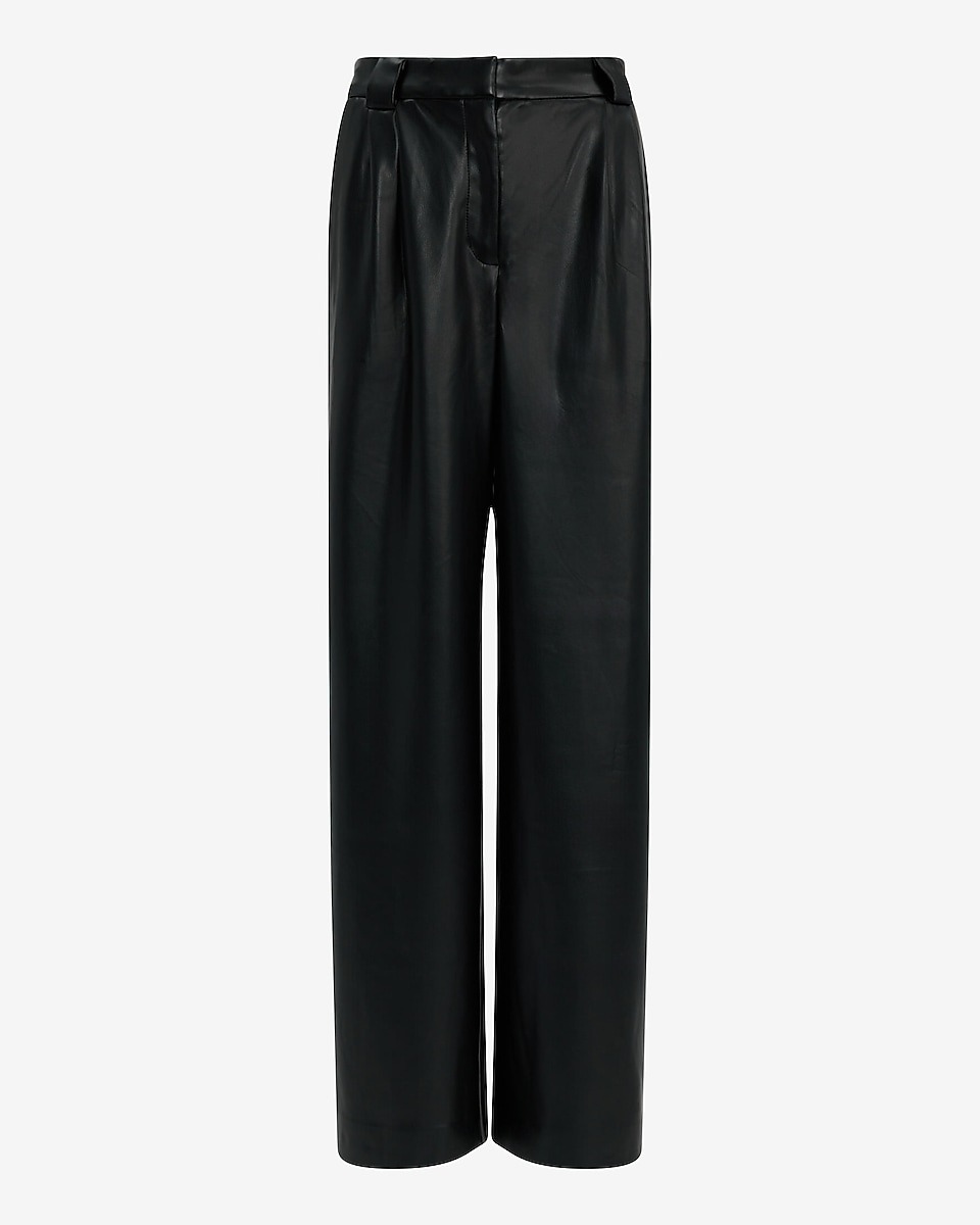 express, Faux Leather High Waisted Relaxed Trouser