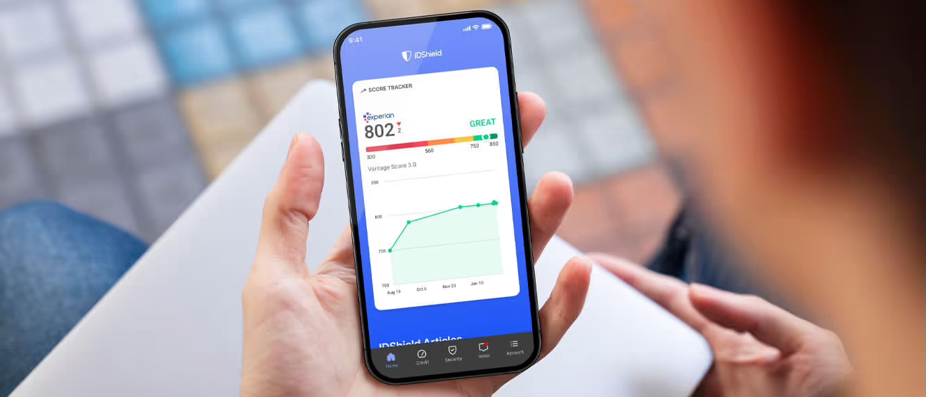 IDShield app on a phone