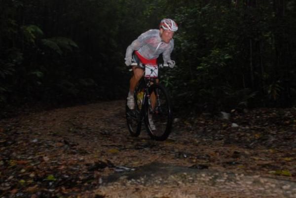 Urs Huber (St&ouml;ckli Pro Team) in action during a second rainy day at the Crocodile Trophy
