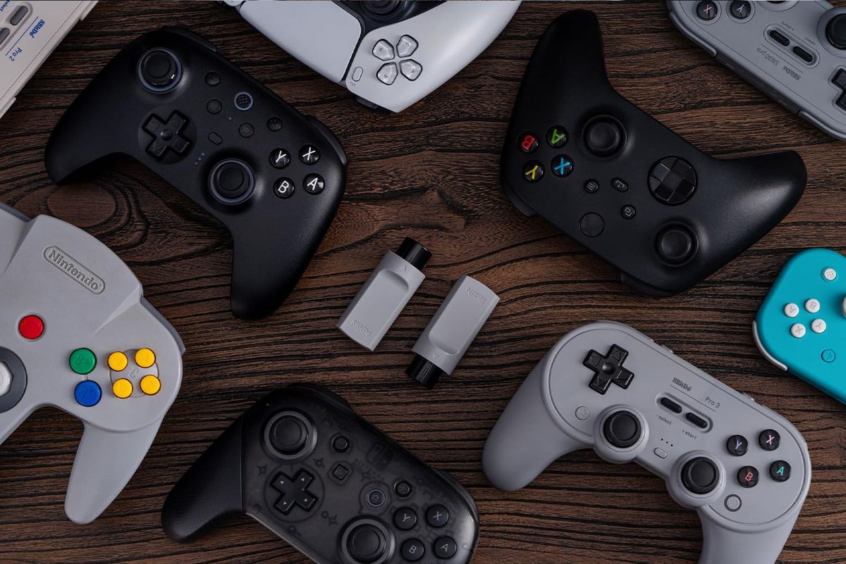 8BitDo 64 wireless controller (with 2.4 GHz adapter)