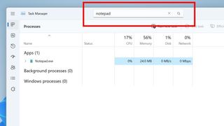 Windows 11 Task manager search