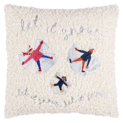 Christmas Together Snow Angels Boucle Cushion