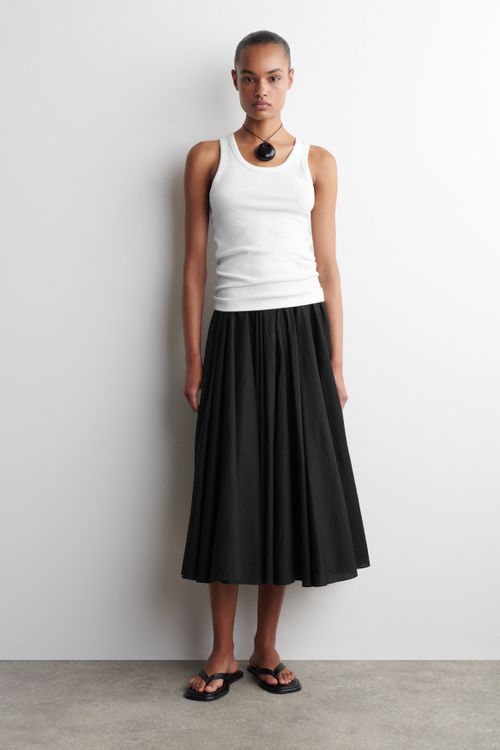Circle-Cut Midi Skirt