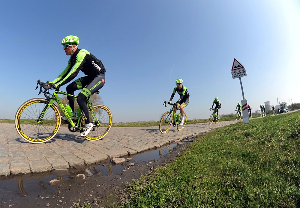 Cannondale-Garmin on the pav&eacute;