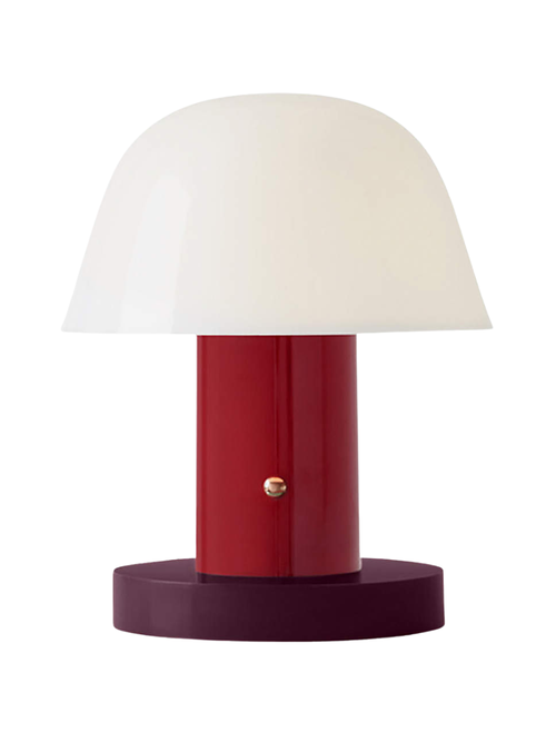Setago Portable LED Table Lamp Maroon 8.8"