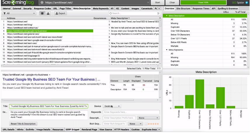 Screaming Frog SEO Spider SEO auditing and optimization