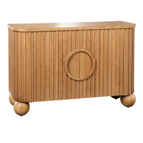 Lucca Fluted Accent Cabinet With Ball Legs