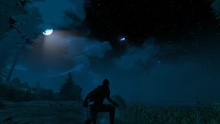 Valheim Night Sneak Moon Ocean