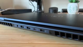 HP Omen 17 gaming laptop ports at rear