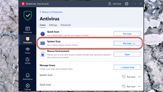Antivirus scan your PC for malware
