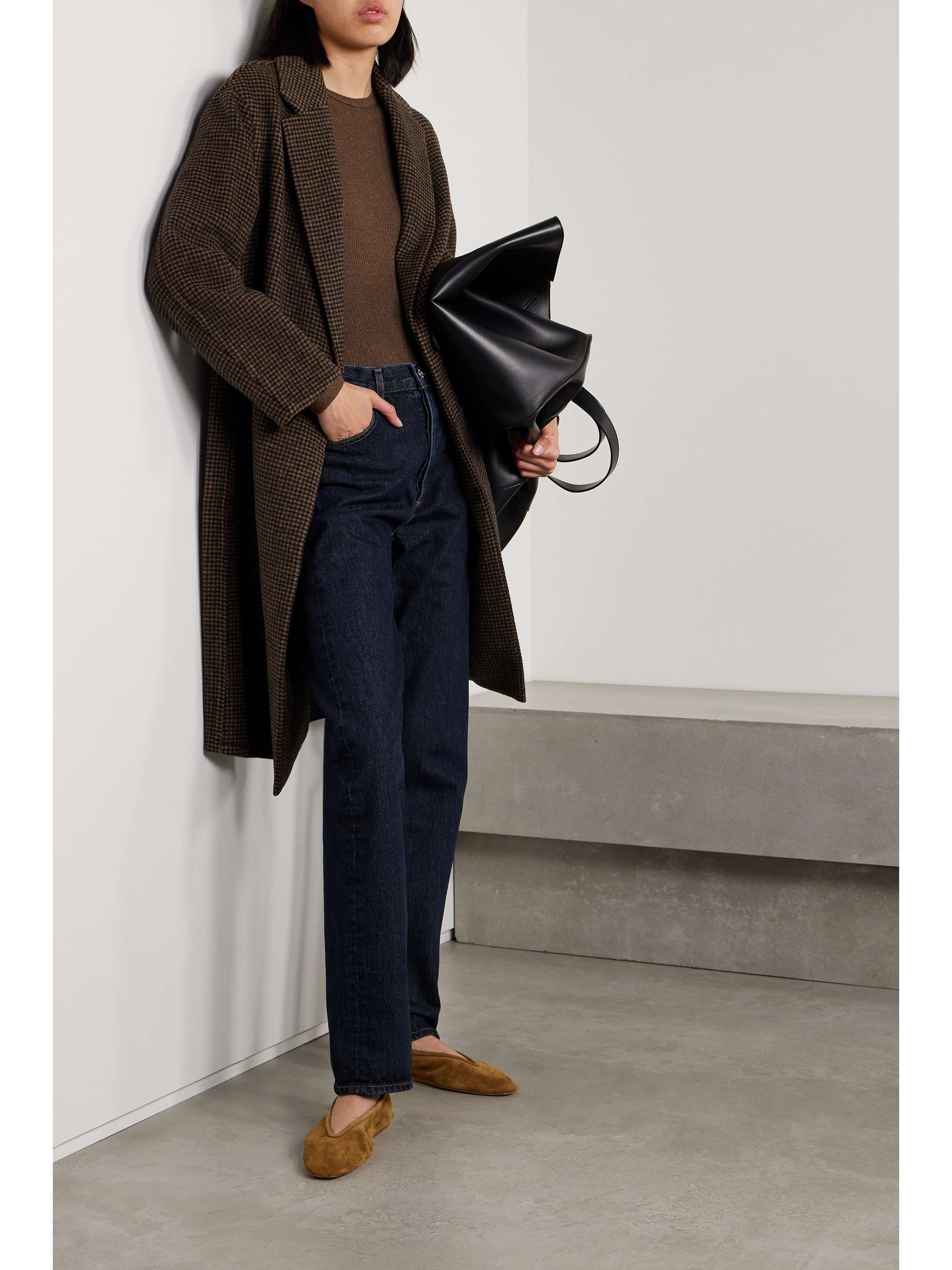 + Net Sustain &#039;90s Pinch Waist Long High-Rise Straight-Leg Organic Jeans