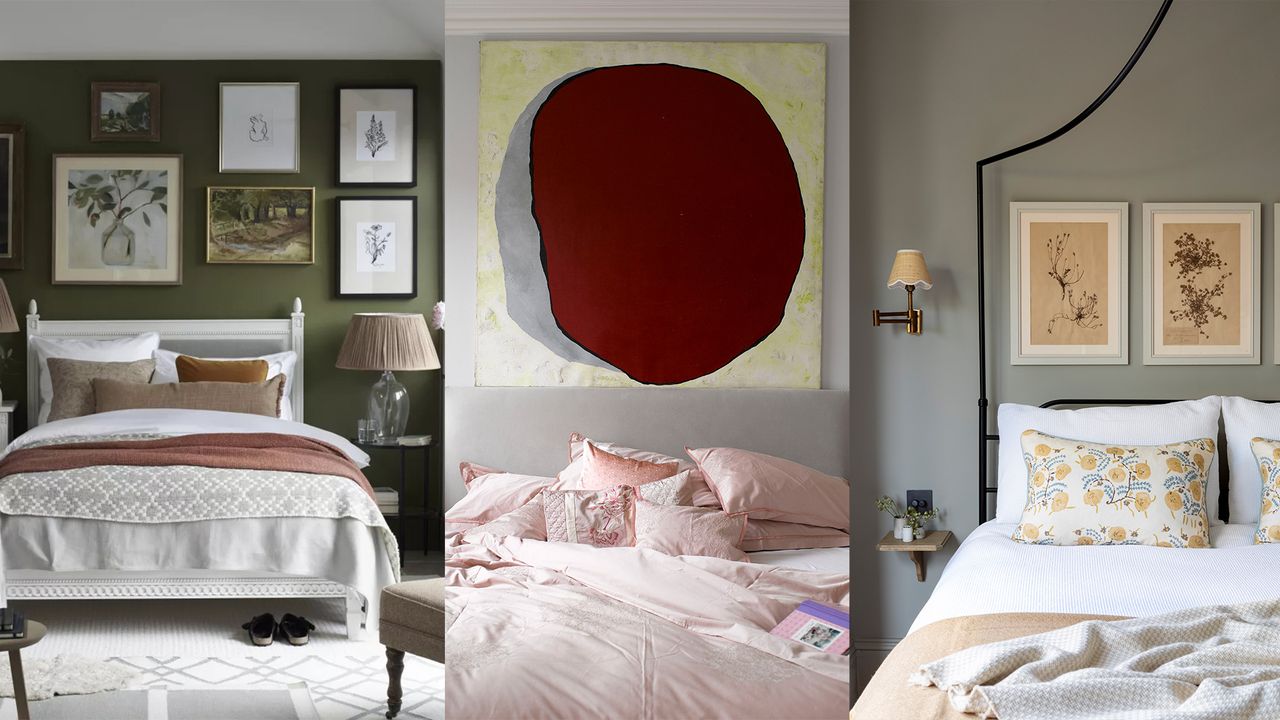 Should you hang art above your bed?