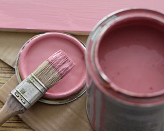 paint can with pink paint