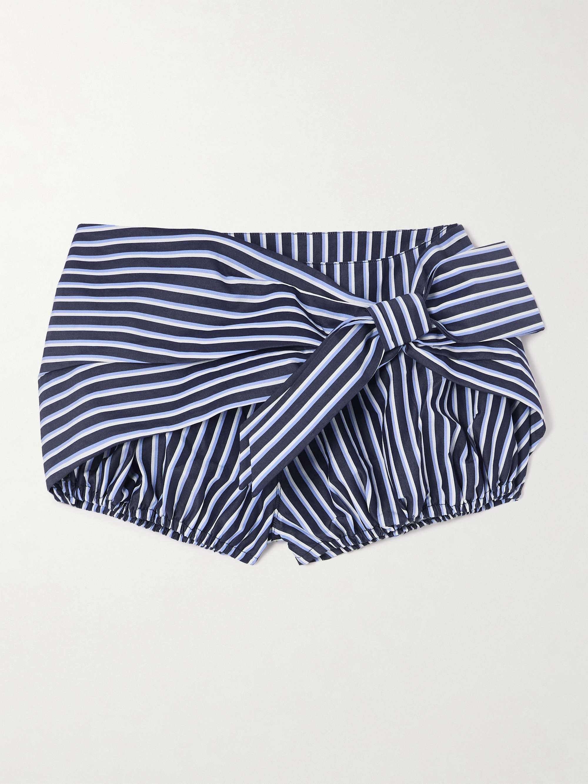 Striped Cotton-Poplin Shorts