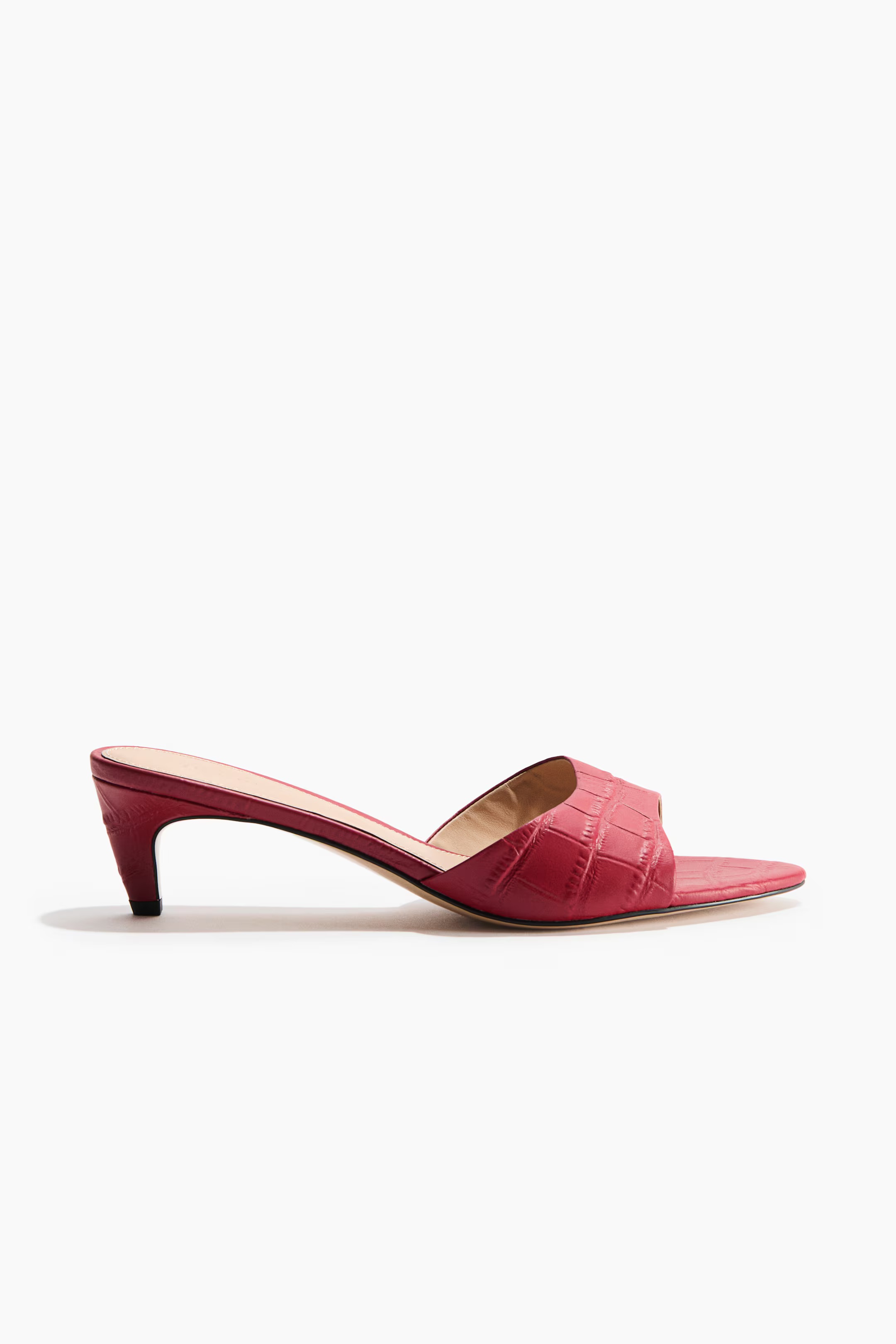 H&amp;amp;M, Heeled Leather Sandals