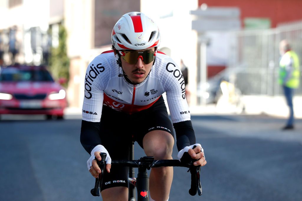 MARSEILLE FRANCE JANUARY 30 Hugo Toumire of France and Team Cofidis competes during the 43rd Grand Prix La Marseillaise 2022 a 1743km race from ChteauGombert to Marseille GPLM2022 on January 30 2022 in Marseille France Photo by Bas CzerwinskiGetty Images