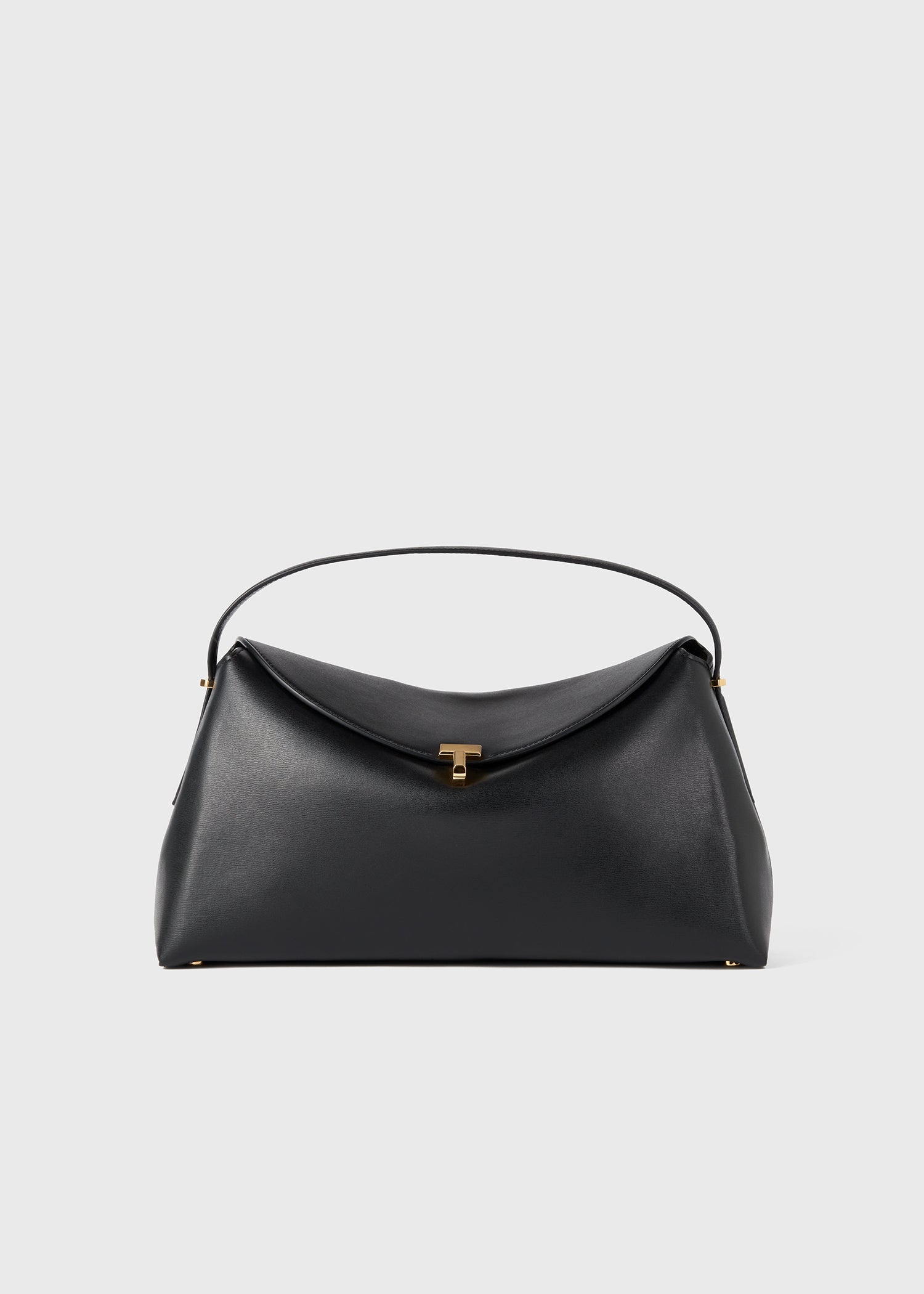 T-Lock Leather Top Handle Black - One Size