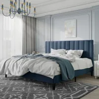 Sameko Plus Velvet Wingback Bed | Was $699.99, now $162.99 at Wayfair