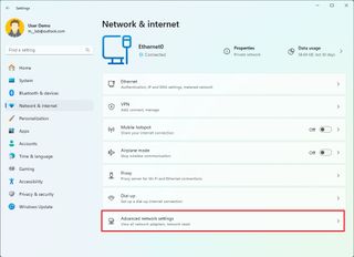 Advanced network settings