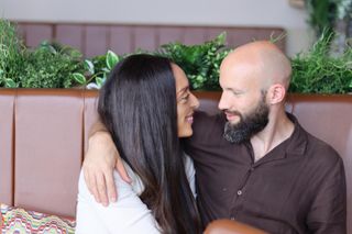 Couple looking into each other's eyes