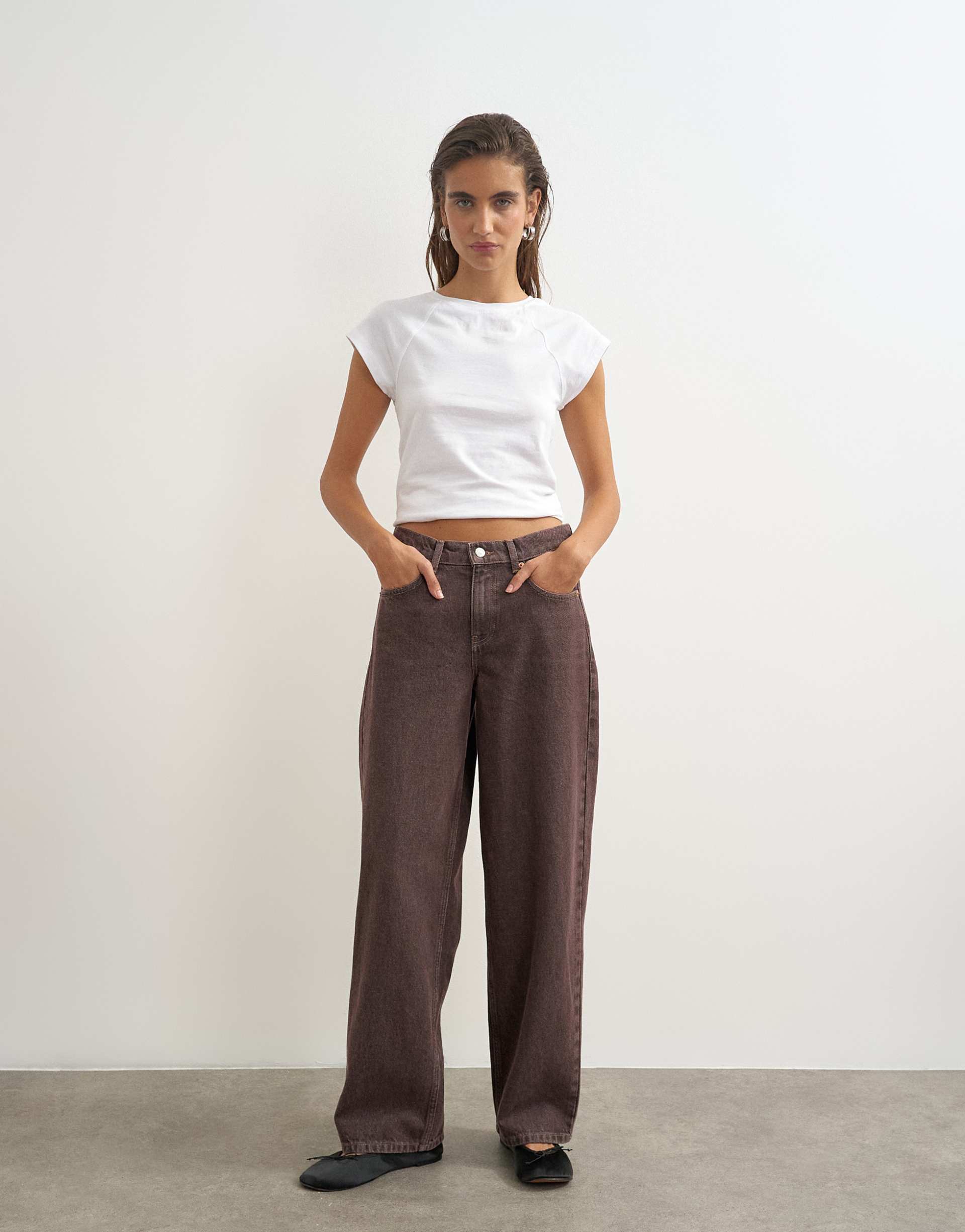Topshop, Cinch Low Rise Relaxed Jean
