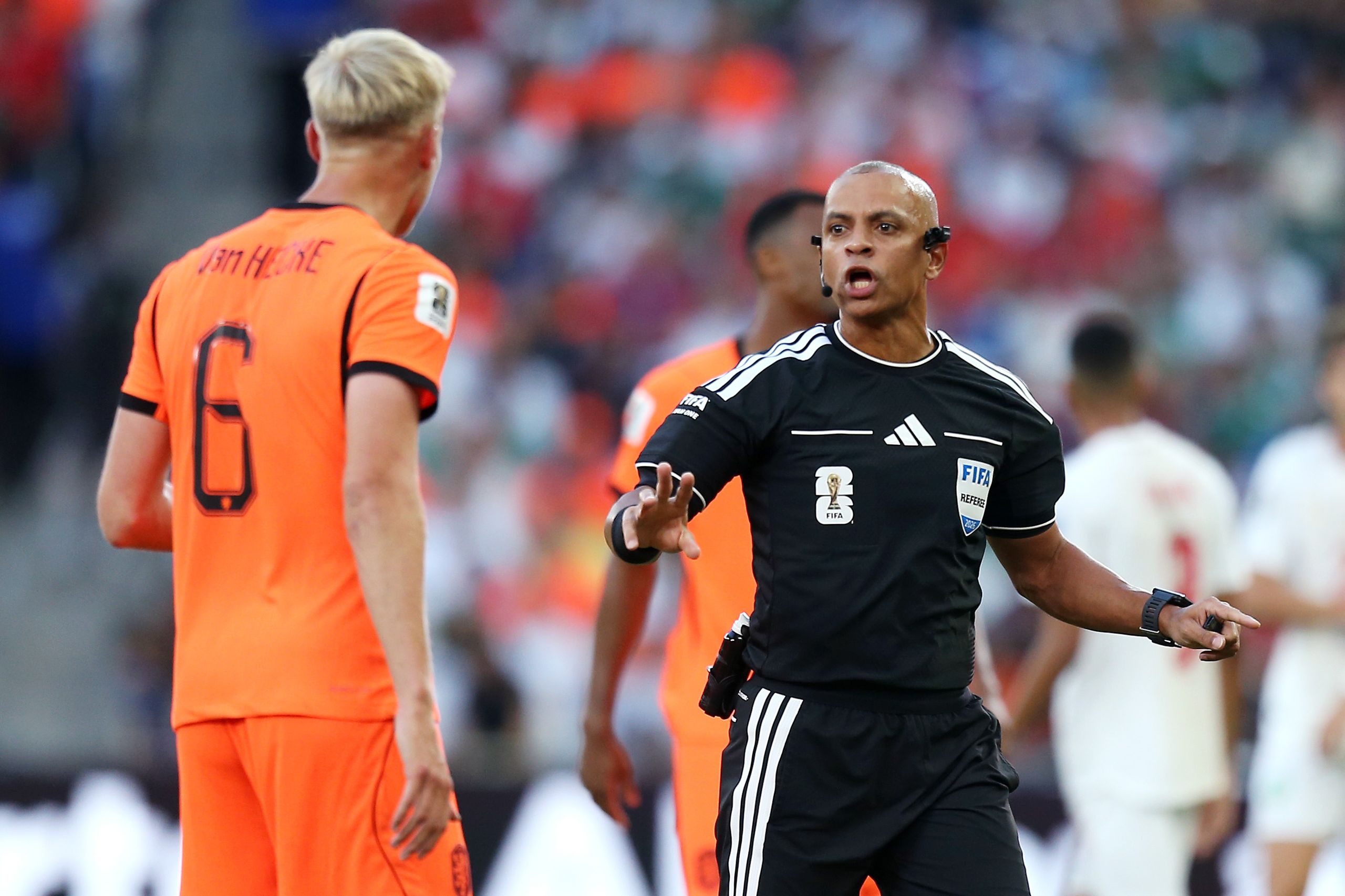 Who is Wilton Sampaio? The referee for the Netherlands vs Morocco?