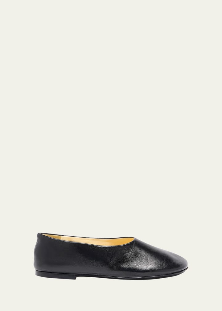 Glove Lambskin Leather Ballerina Flats