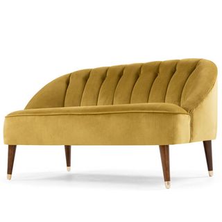 yellow sofaset with wooden legs
