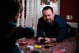 Mick Carter with his son in EastEnders