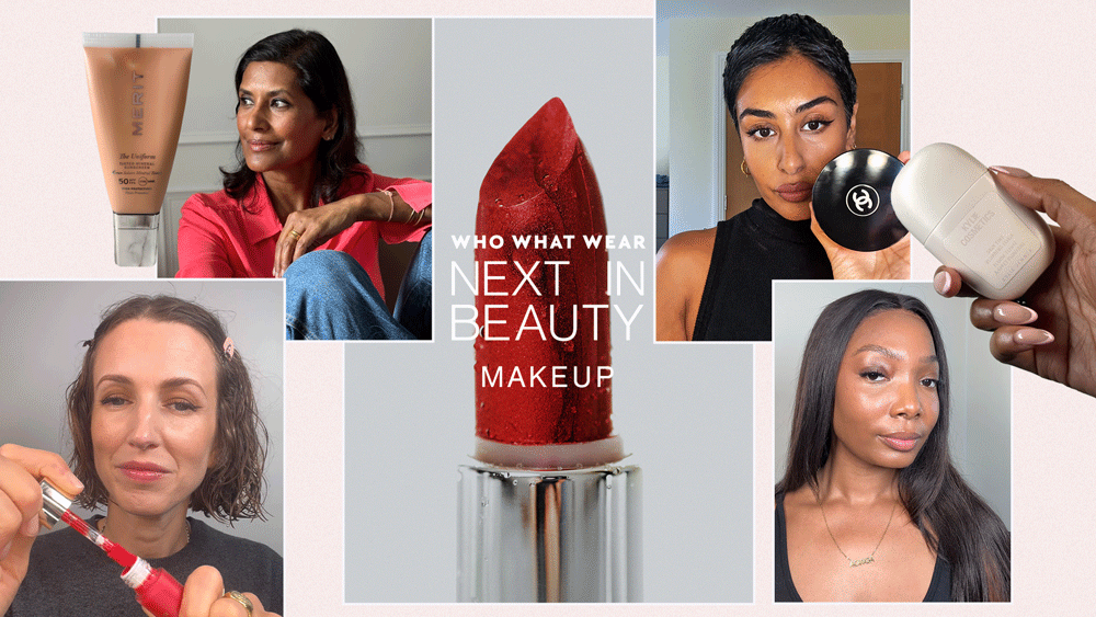 Next In Beauty Awards 2025: The Makeup Winners Facebook graphic with judges testing products