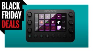Loupedeck Live console on a blue PC Gamer black friday deals banner