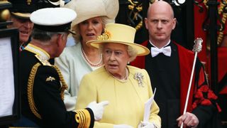 Queen Elizabeth II attending Prince William and Kate Middleton's wedding