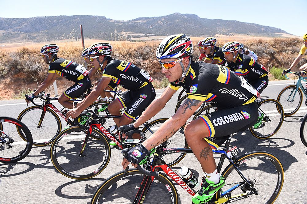 team Colombia in the bunch.