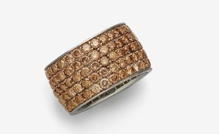 Hemmerle ring, pave set with 5.5 carats of orange-brown