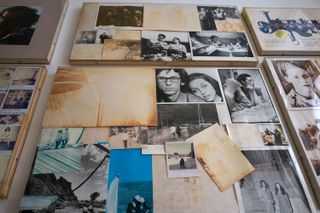 Photographs and notes seen in Christo's studio
