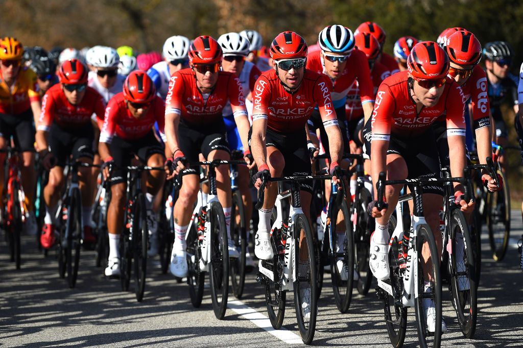 LA SEYNESURMER FRANCE FEBRUARY 18 Nicolas Edet of France and Team Arka Samsic competes during the 54th Tour Des Alpes Maritimes Et Du Var 2022 Stage 1 a 176km stage from Saint Raphal to La SeynesurMer TDHV22 on February 18 2022 in La SeynesurMer France Photo by Dario BelingheriGetty Images
