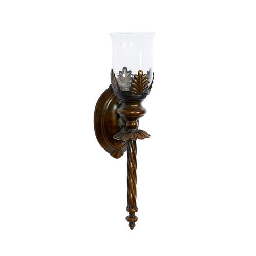 Metal Leaf Candle Sconce