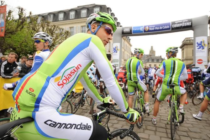 Peter Sagan modelling the new Cannondale kit with Sojason joining as a sponsor