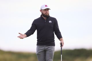 Tyrrell Hatton confused after missing a putt