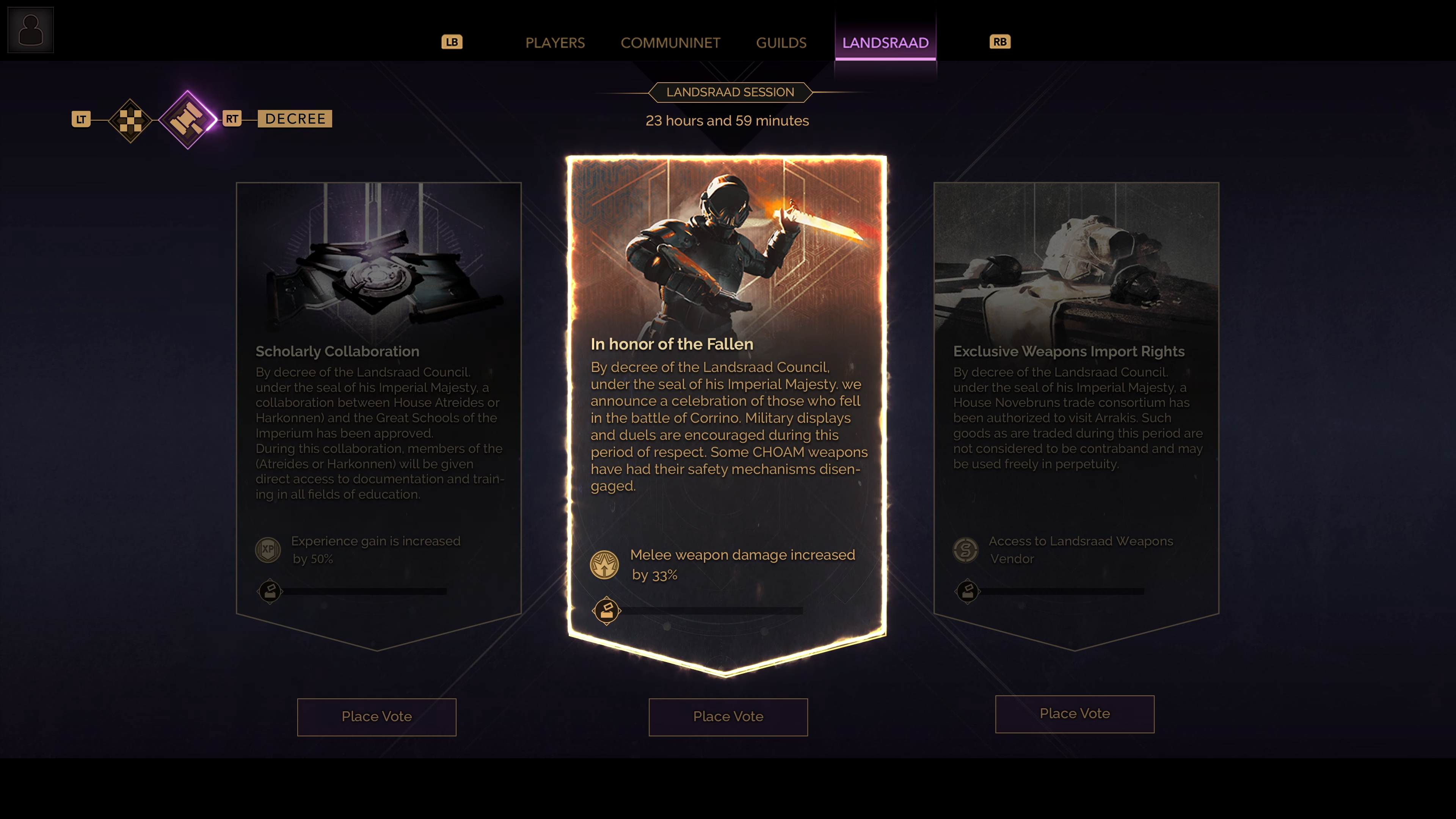 A decree saying PvP players lose everything when killed
