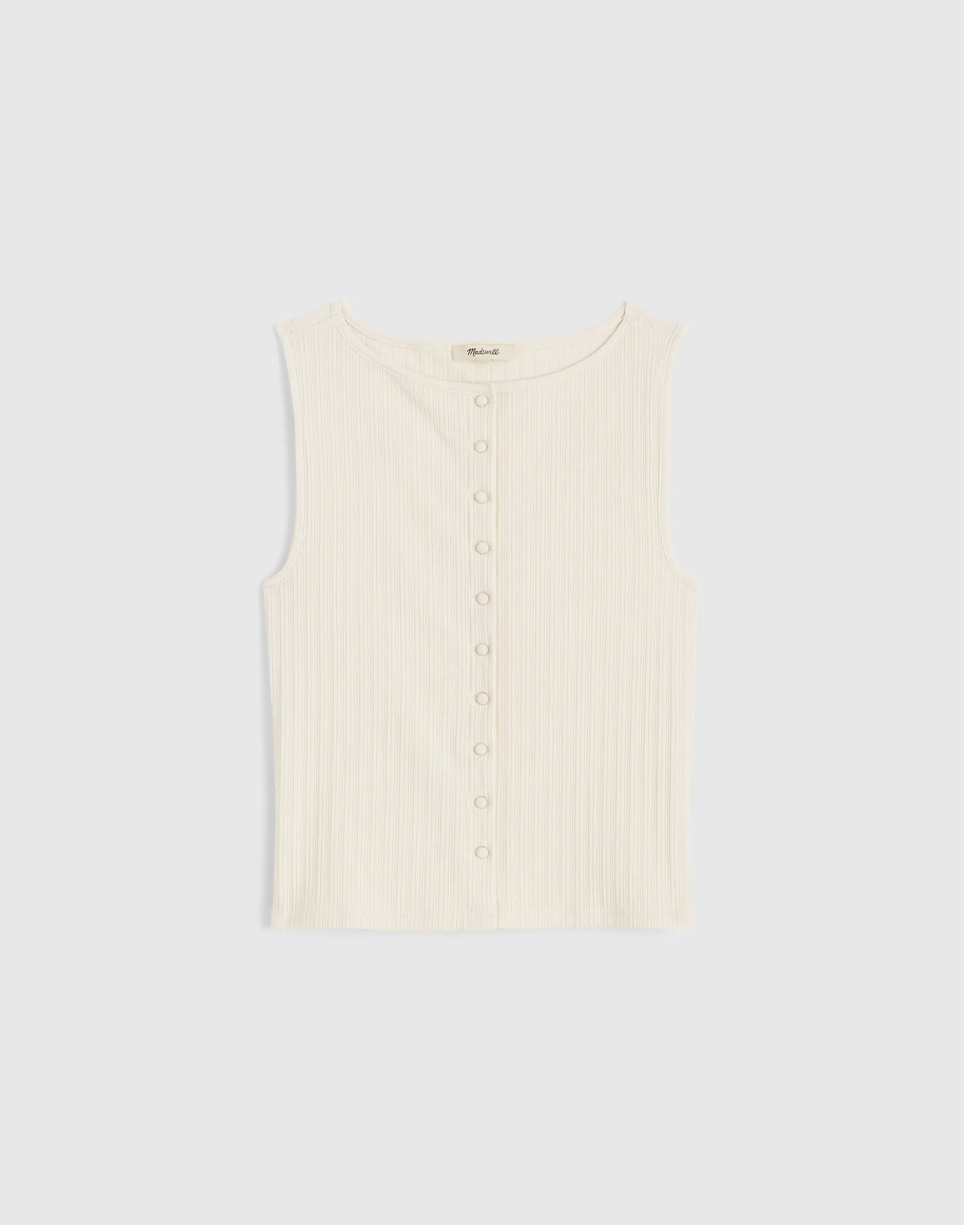 Ribbed Crewneck Vest Tank