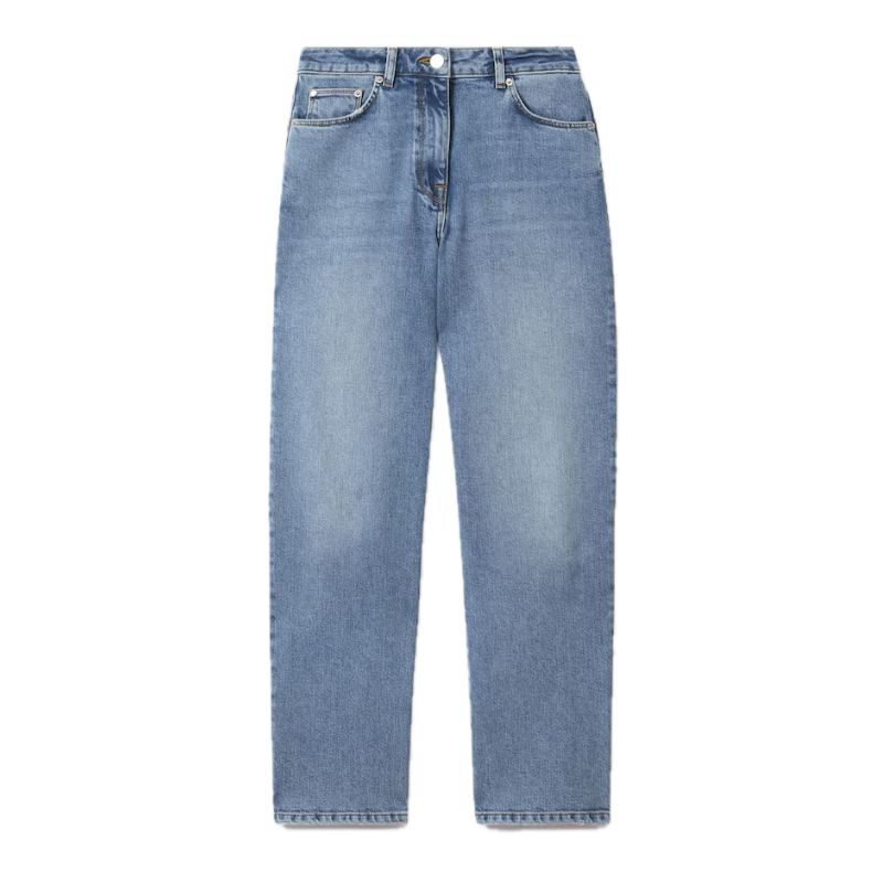 Reiss, Selin Petite Mid Rise Straight Leg Jeans