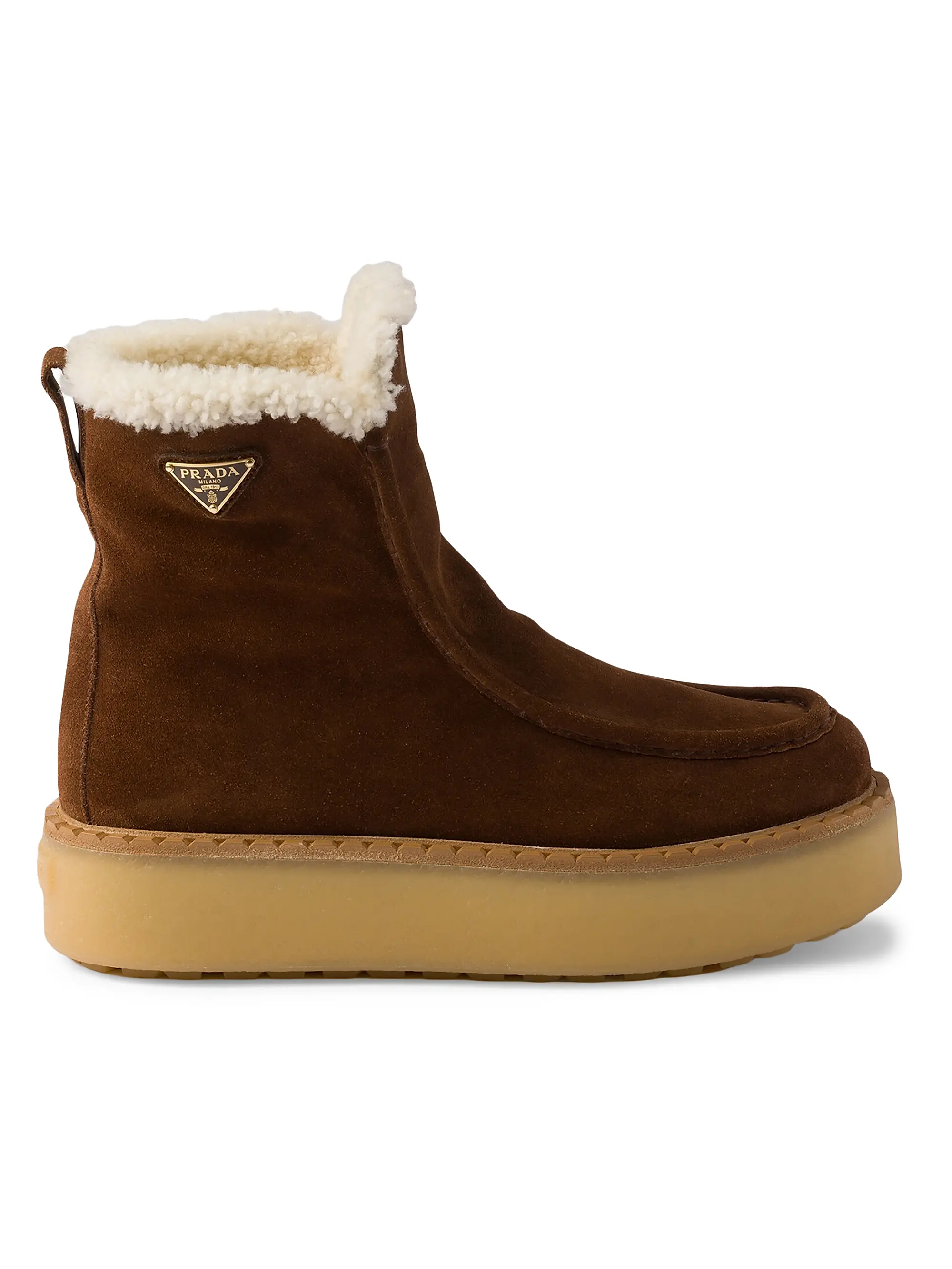 Suede and Shearling Booties