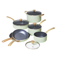 Beautiful 10 PC Cookware Set, Sage Green by Drew Barrymore | $99.97